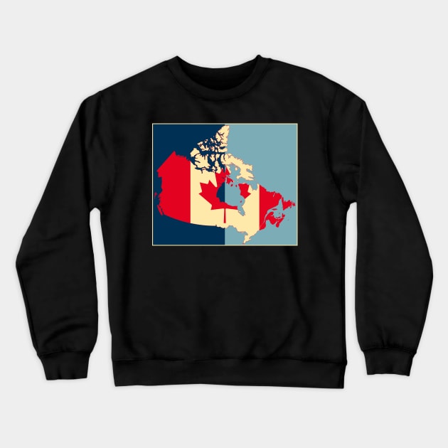 Canada Map Crewneck Sweatshirt by remixer2020